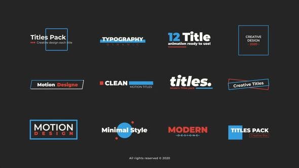 Clean Titles 2.0 | After Effects - Download 36268063 Videohive