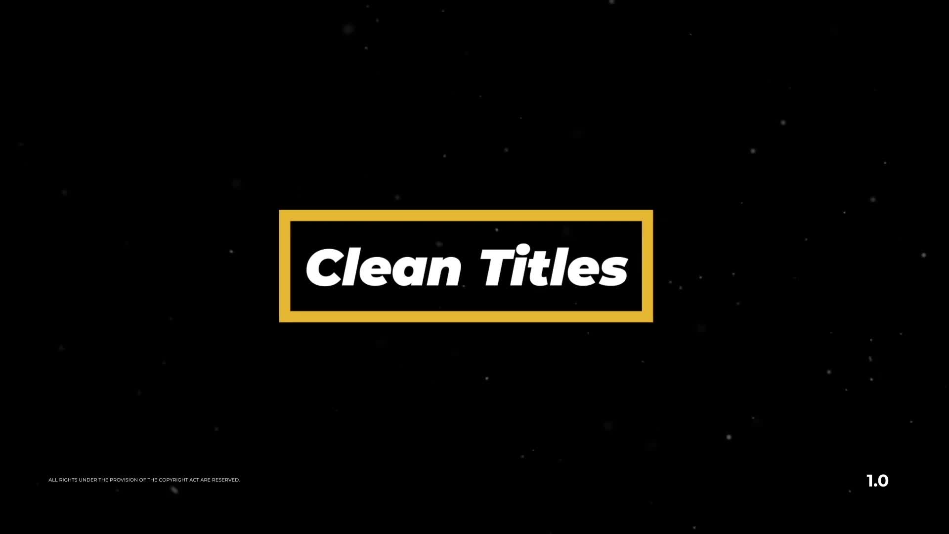 Clean Titles | After Effects Videohive 34659313 After Effects Image 1