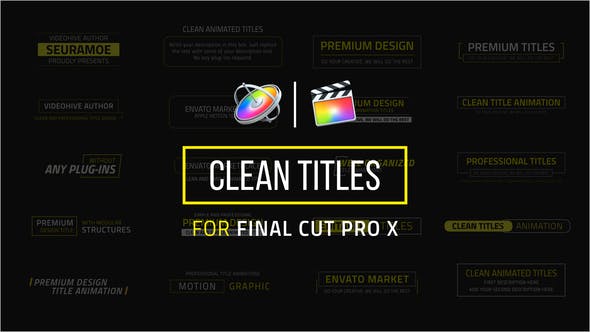 Clean Titles | FCPX or Apple Motion - 24047992 Videohive Download