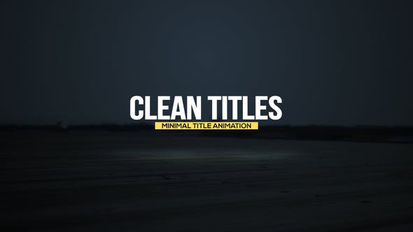 Clean Titles - Videohive 33402538 Download