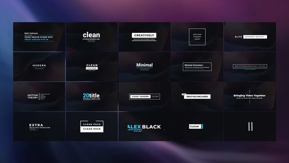 Clean Titles - Videohive Download 23131207