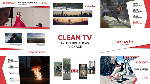 Clean TV Stylish Broadcast Pack - Download Videohive 17781519
