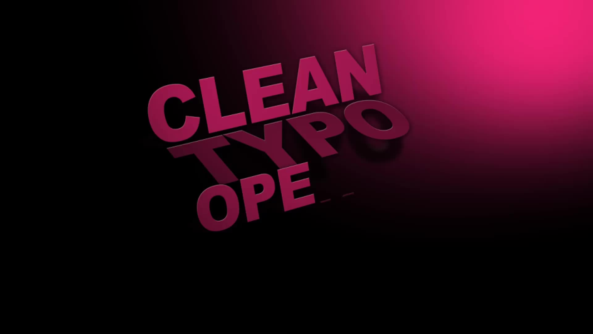 Clean Typographic Opener Videohive 29811447 After Effects Image 1