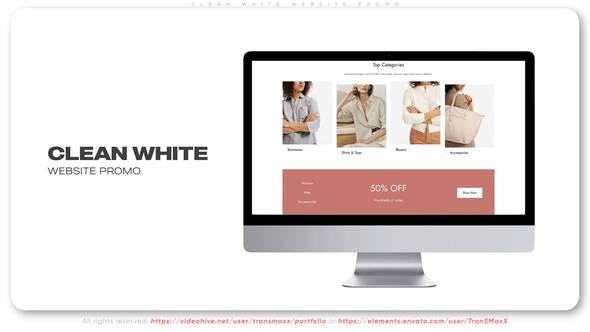 Clean White Website Promo - 35175639 Videohive Download