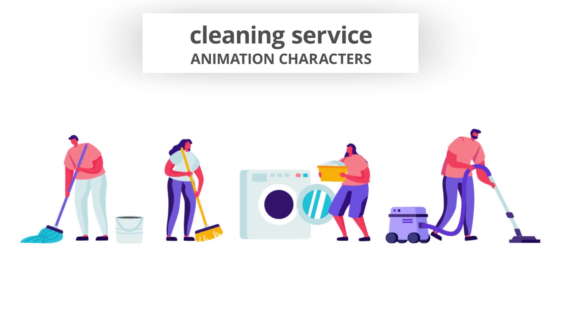 Cleaning service Character Set Videohive 32842622 After Effects Image 10