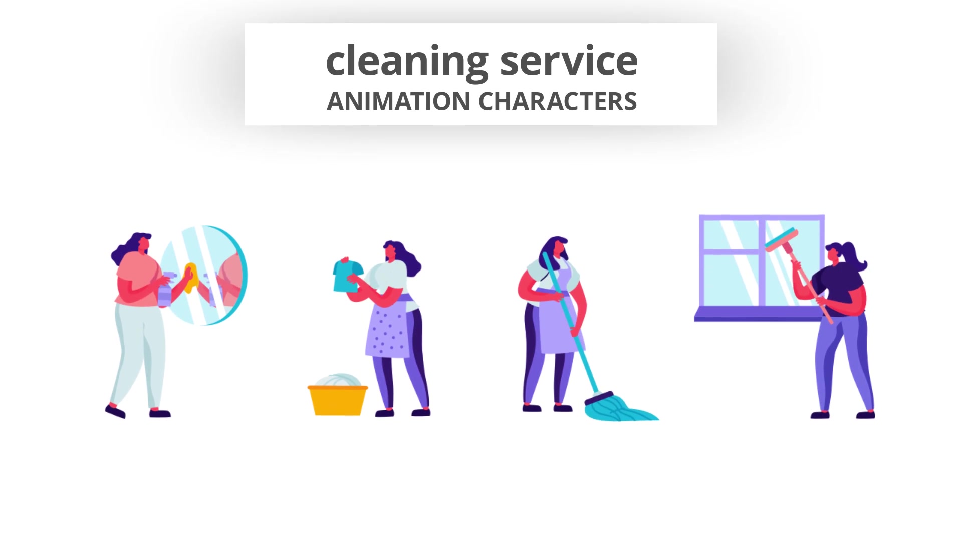 Cleaning service Character Set Videohive 32842622 After Effects Image 4