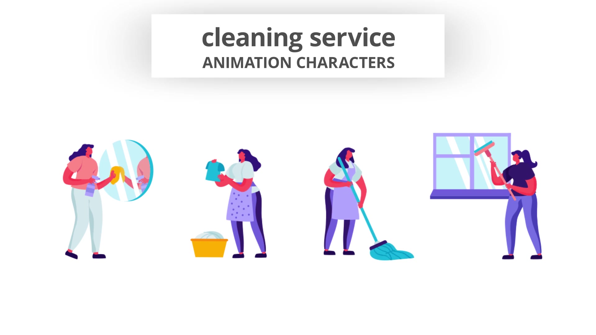Cleaning service Character Set Videohive 32842622 After Effects Image 5