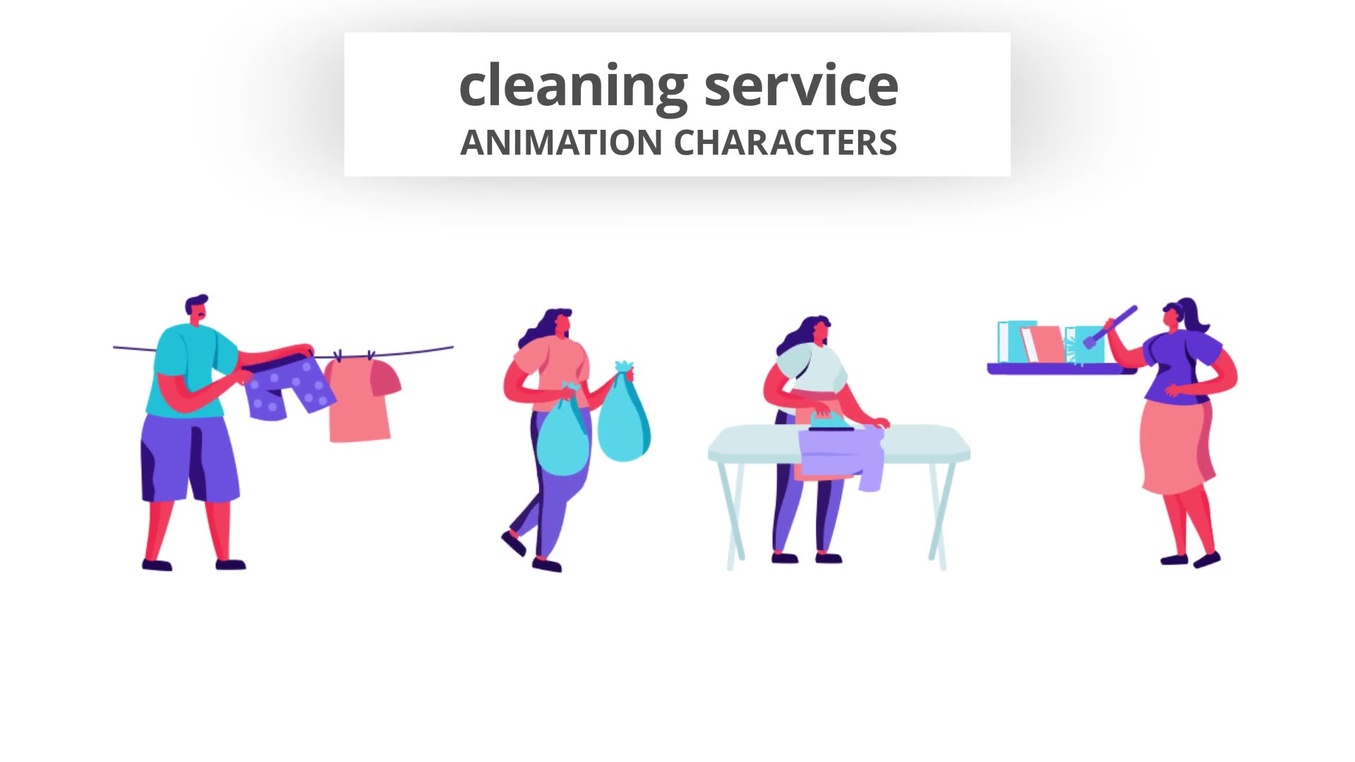 Cleaning service Character Set Videohive 32842622 After Effects Image 7