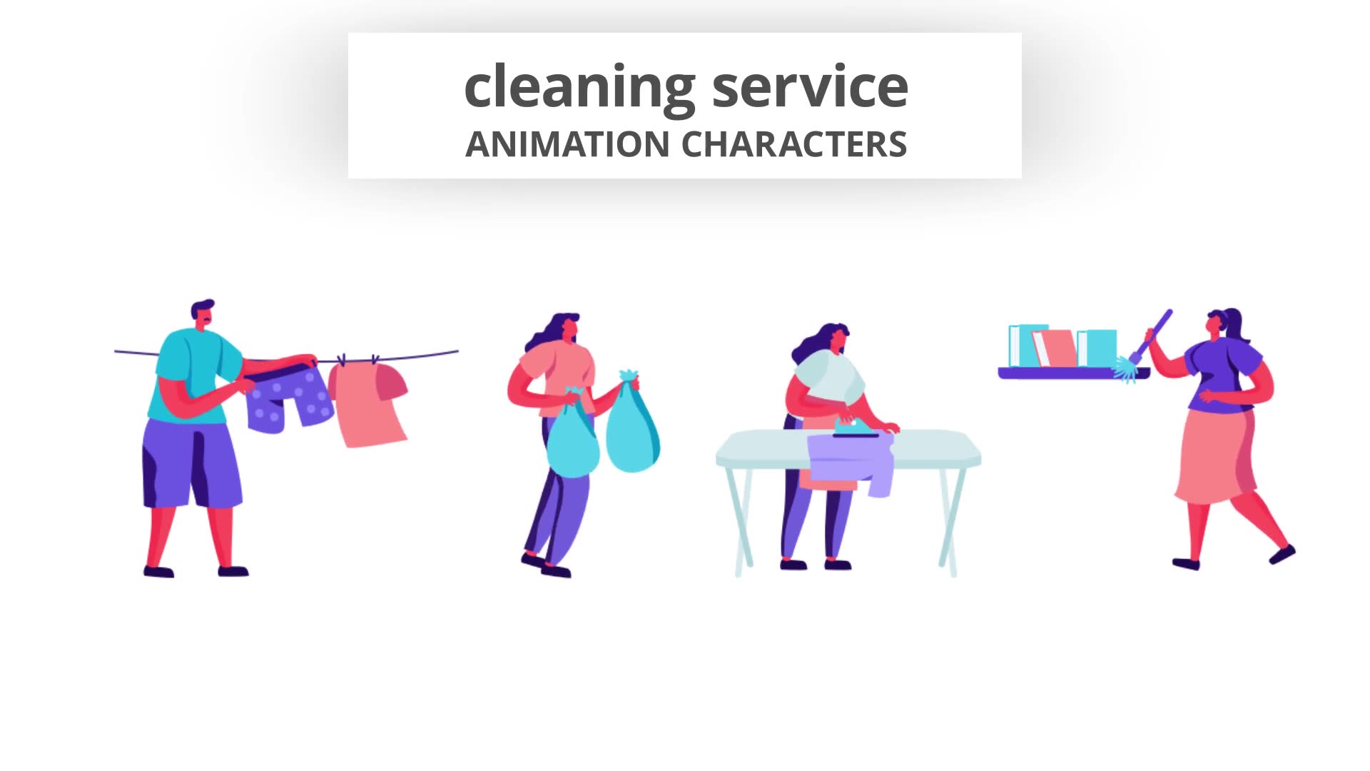Cleaning service Character Set Videohive 32842622 After Effects Image 8
