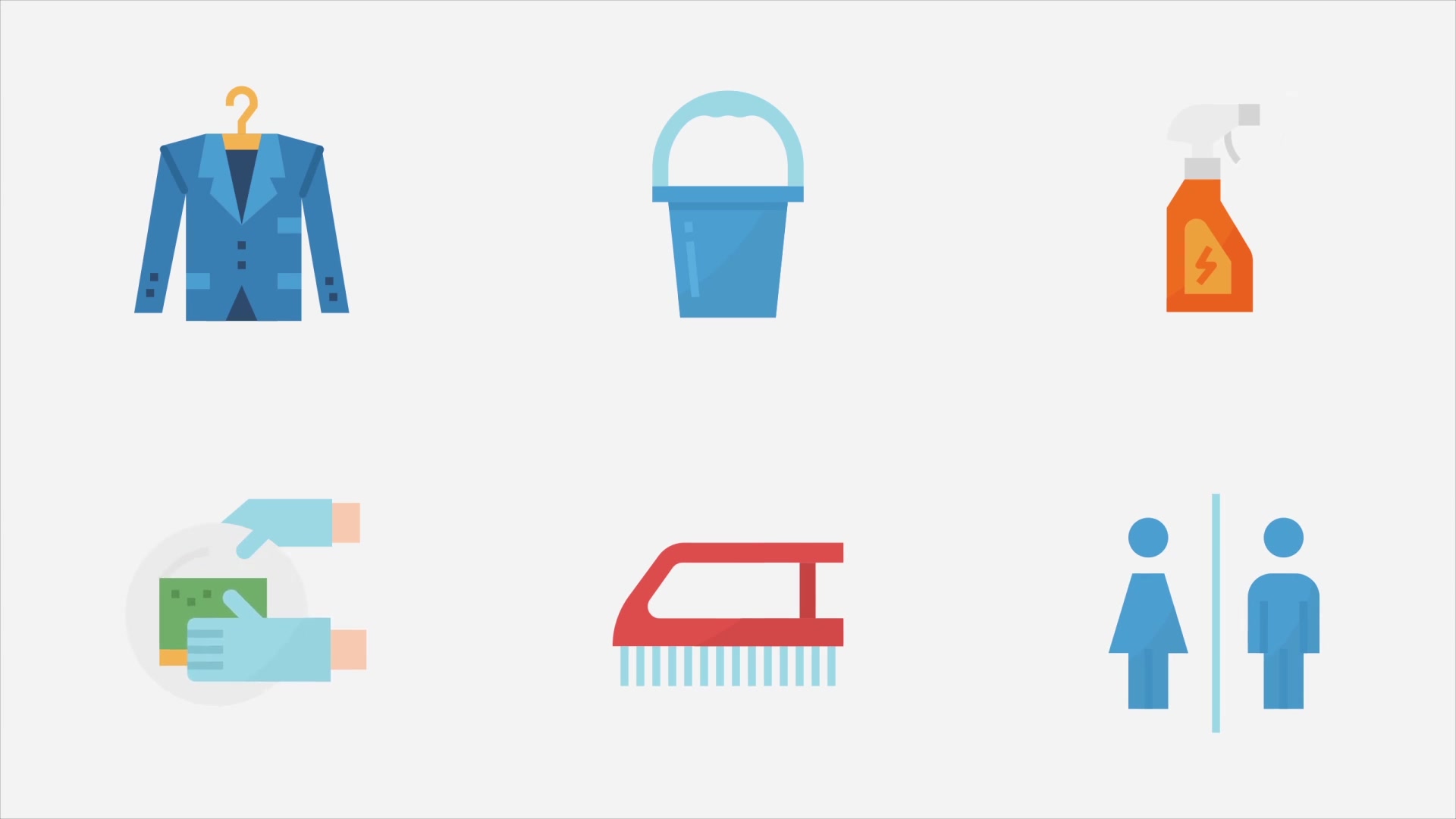 Cleaning & Washing Modern Flat Animated Icons Mogrt Videohive 27776044 Premiere Pro Image 4