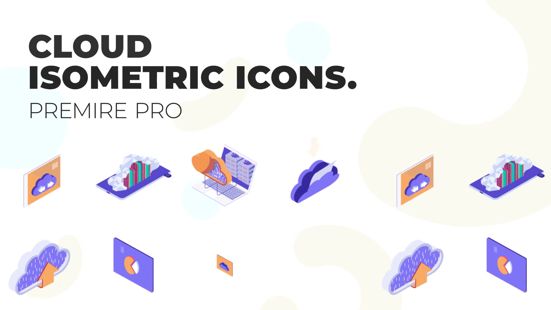 Cloud Technology MOGRT Isometric Icons Videohive 37395126 Premiere Pro Image 2