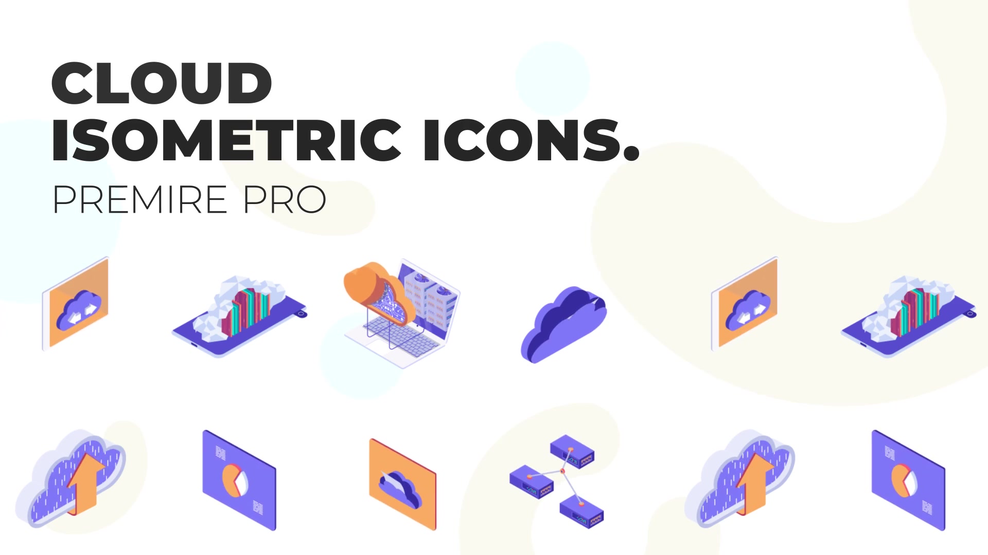 Cloud Technology MOGRT Isometric Icons Videohive 37395126 Premiere Pro Image 3