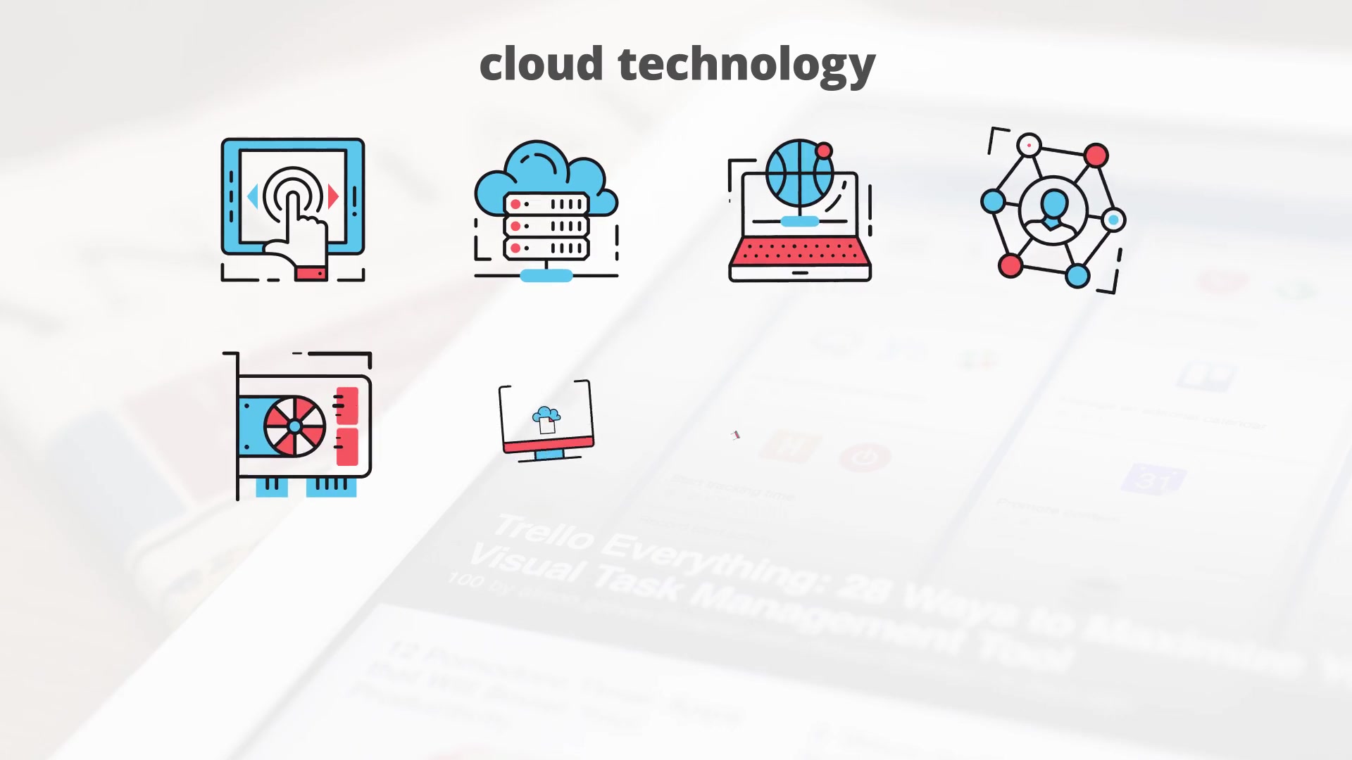 Cloud Technology – Thin Line Icons - Download Videohive 23455698