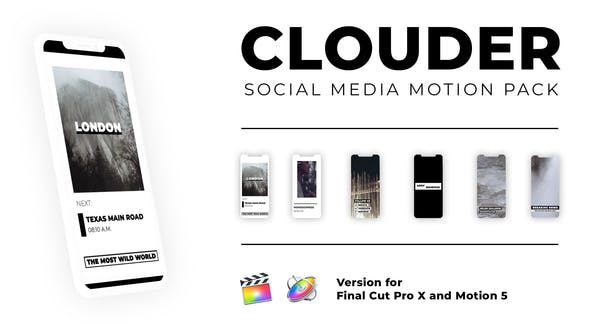 Clouder Motion Pack for Social Media | FCPX - Download Videohive 26423619
