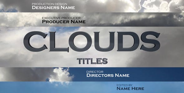 Clouds Titles Sequence - 9561419 Videohive Download