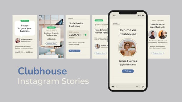 Clubhouse Instagram Stories - Videohive 31252148 Download