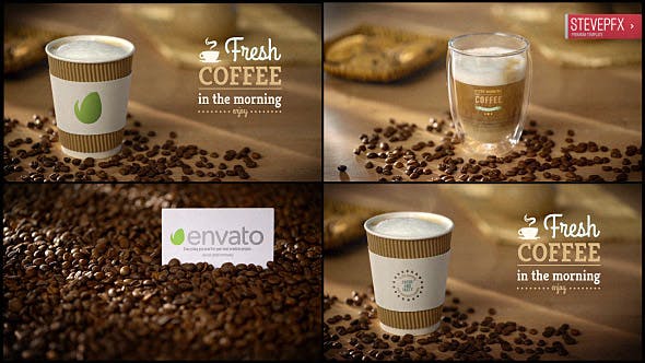 Coffee AE Mockup | Cappuccino Coffee to Go Business Card - Videohive Download 19811435