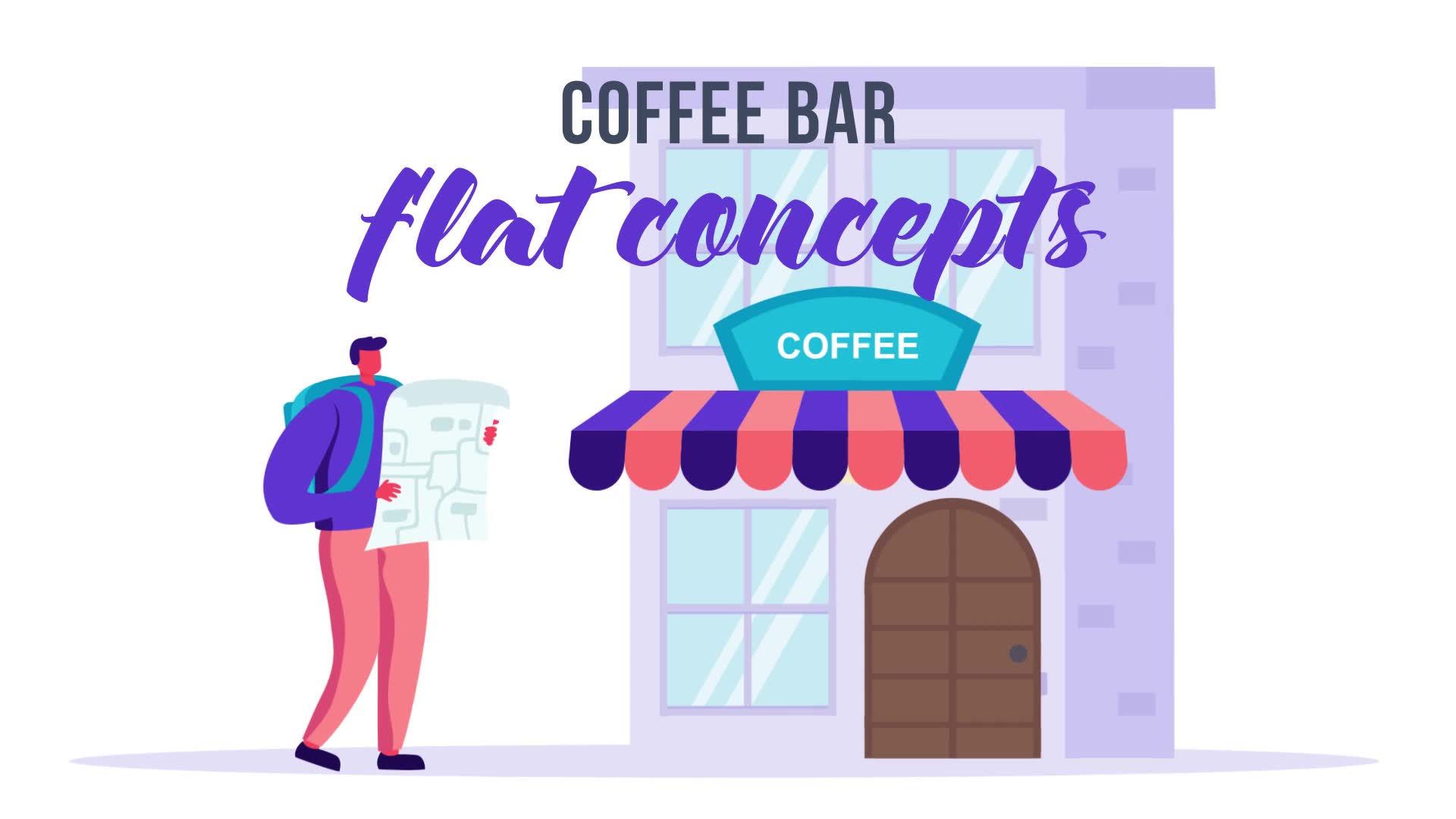 Coffee bar Flat Concept Videohive 33544788 After Effects Image 2