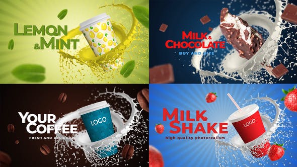 Coffee, Soda, Milkshake, Any Food MOGRT - Download Videohive 33410002