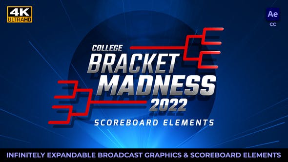 College Basketball Bracket Madness Scoreboard Elements - Videohive 36138590 Download