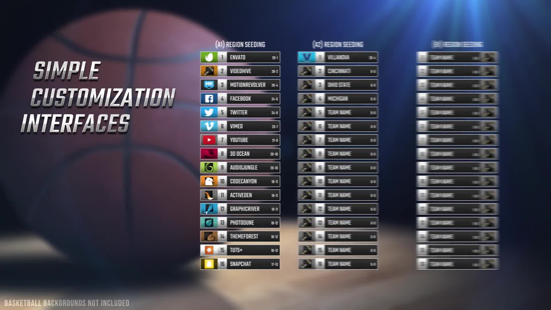 College Basketball Bracket Madness Tournament Brackets Videohive 36138582 After Effects Image 1