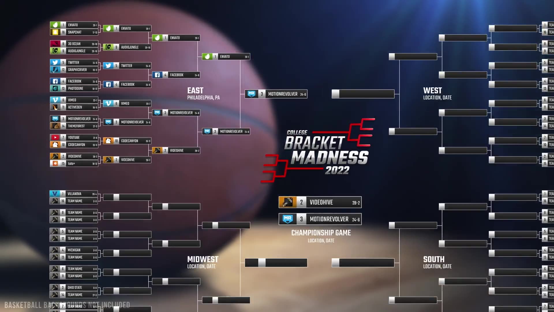 College Basketball Bracket Madness Tournament Brackets Videohive 36138582 After Effects Image 5