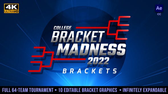 College Basketball Bracket Madness Tournament Brackets - Videohive Download 36138582