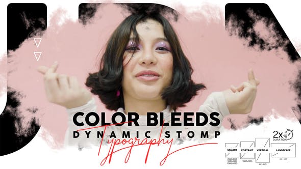 Color Bleeds Dynamic Stomp Typography - 24335901 Videohive Download