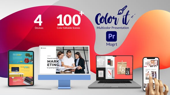 Color it Multicolor Web and App Promo for Premiere Pro - Videohive Download 36730707