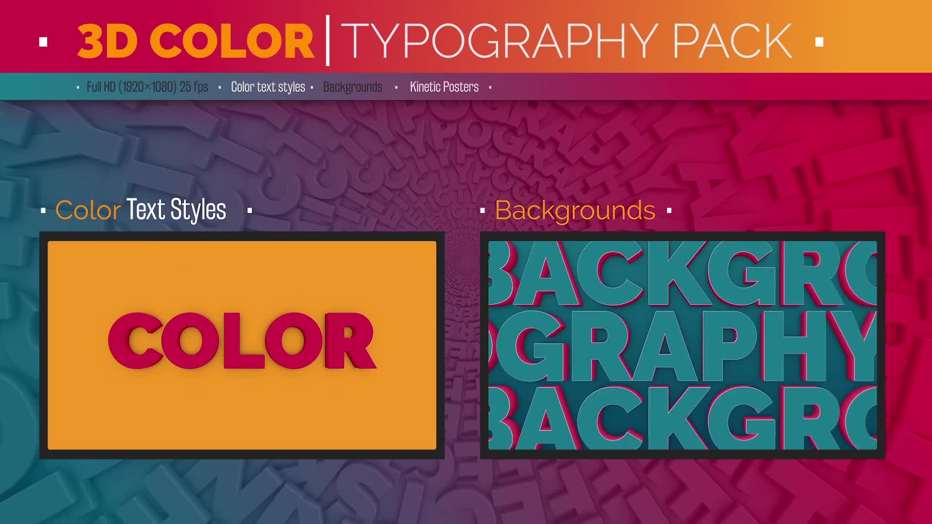 Color Typography | 3D Text Videohive 28447207 After Effects Image 1