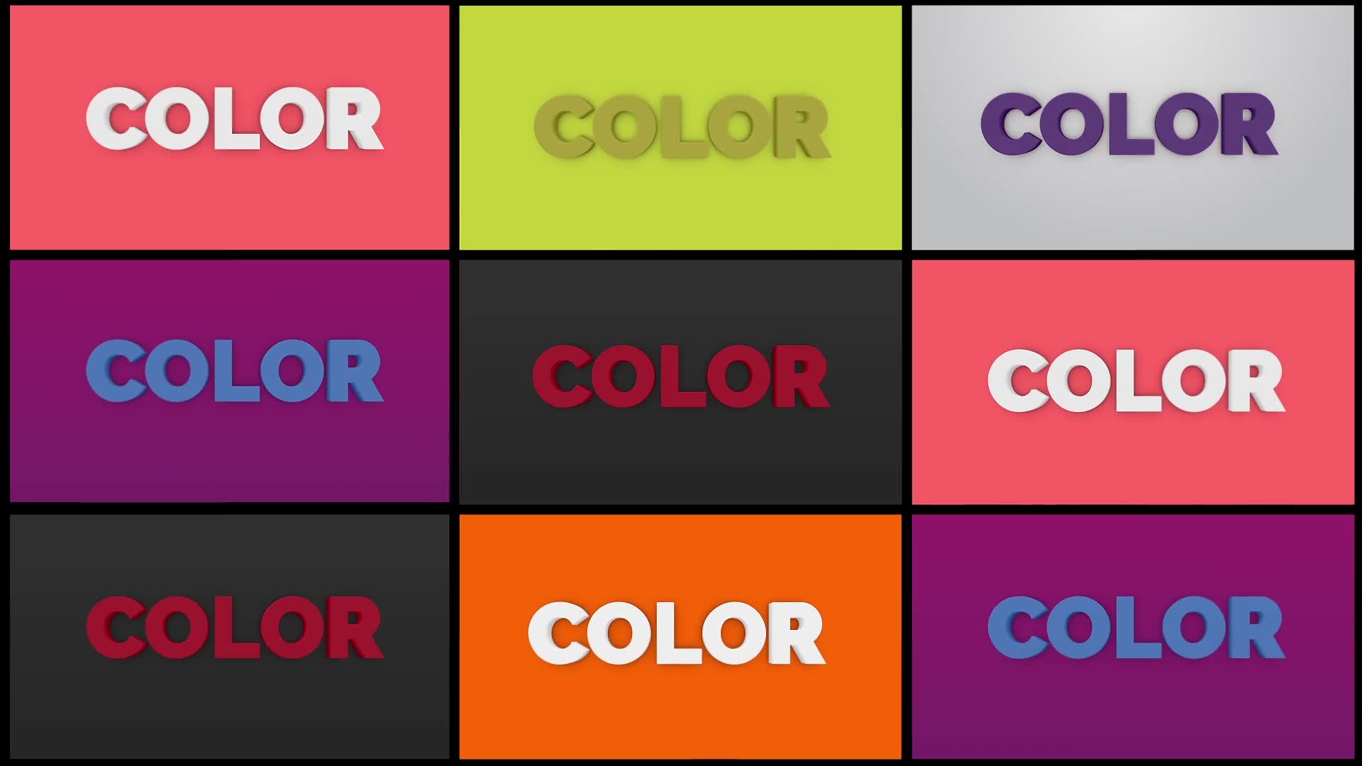 Color Typography | 3D Text Videohive 28447207 After Effects Image 2