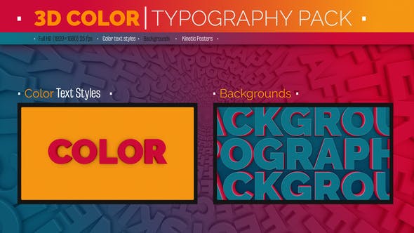 Color Typography | 3D Text - Download Videohive 28447207