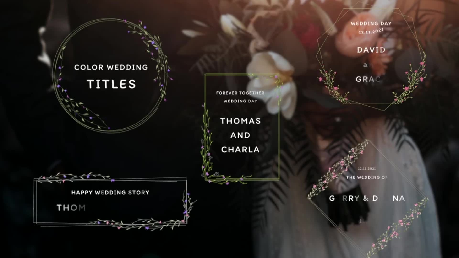 Color Wedding Titles Videohive 34704268 Apple Motion Image 2