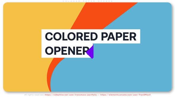 Colored Paper Opener - 36688306 Videohive Download