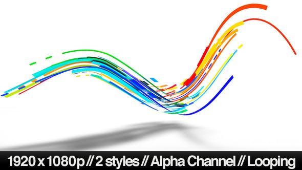 Colorful 3D Neon Lines Moving in Organic Path - 4548563 Videohive Download