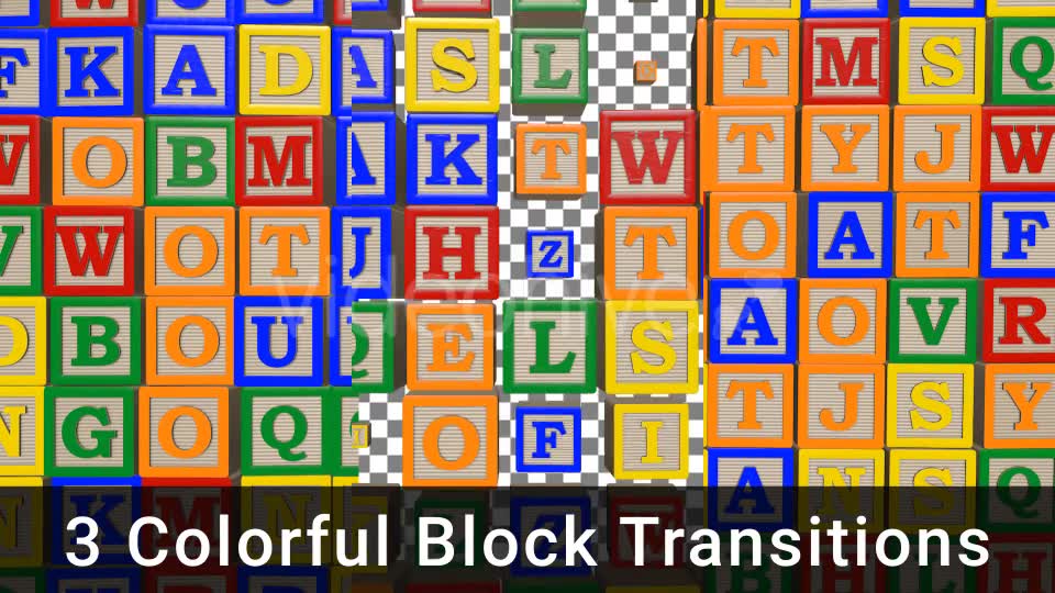 Colorful Alphabet Block Transitions - Download Videohive 15522176