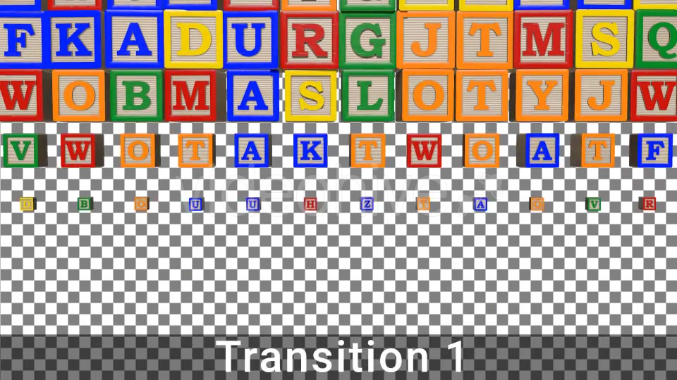Colorful Alphabet Block Transitions - Download Videohive 15522176