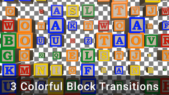 Colorful Alphabet Block Transitions - Download Videohive 15522176