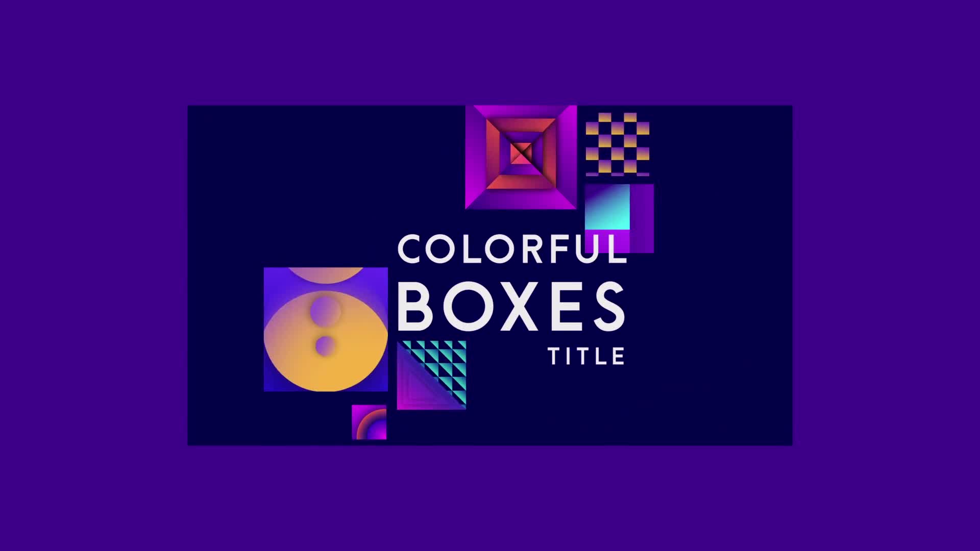 Colorful Boxes Title Videohive 28280586 After Effects Image 1