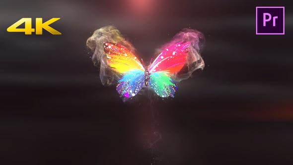 Colorful Butterfly Logo Reveal 4k Premiere Pro - Videohive Download 29085233