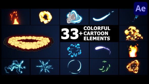 Colorful Cartoon Elements | After Effects - Download 37981265 Videohive