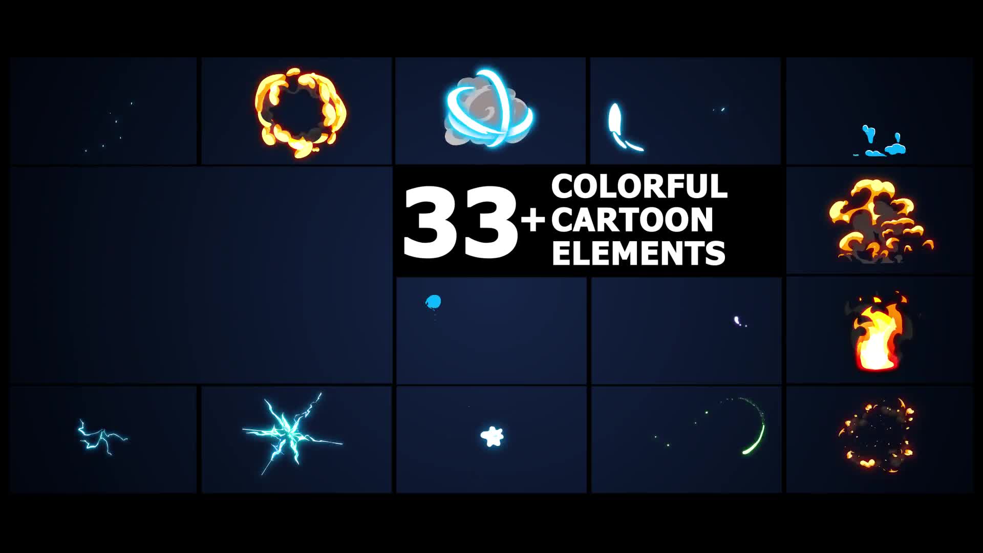 Colorful Cartoon Elements | Premiere Pro MOGRT Videohive 37981306 Premiere Pro Image 1