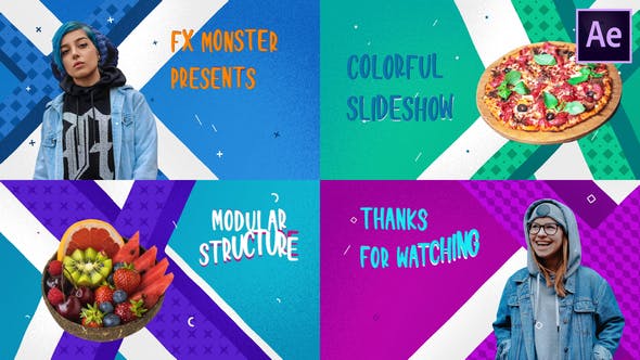 Colorful Cartoon Slideshow | After Effects - Videohive Download 26806586