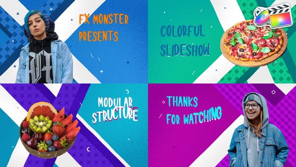 Colorful Cartoon Slideshow | FCPX - Videohive Download 26881971