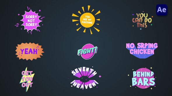 Colorful Cartoon Titles [After Effects] - Videohive 36730599 Download