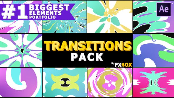 Colorful Cartoon Transitions | After Effects - 23903920 Videohive Download