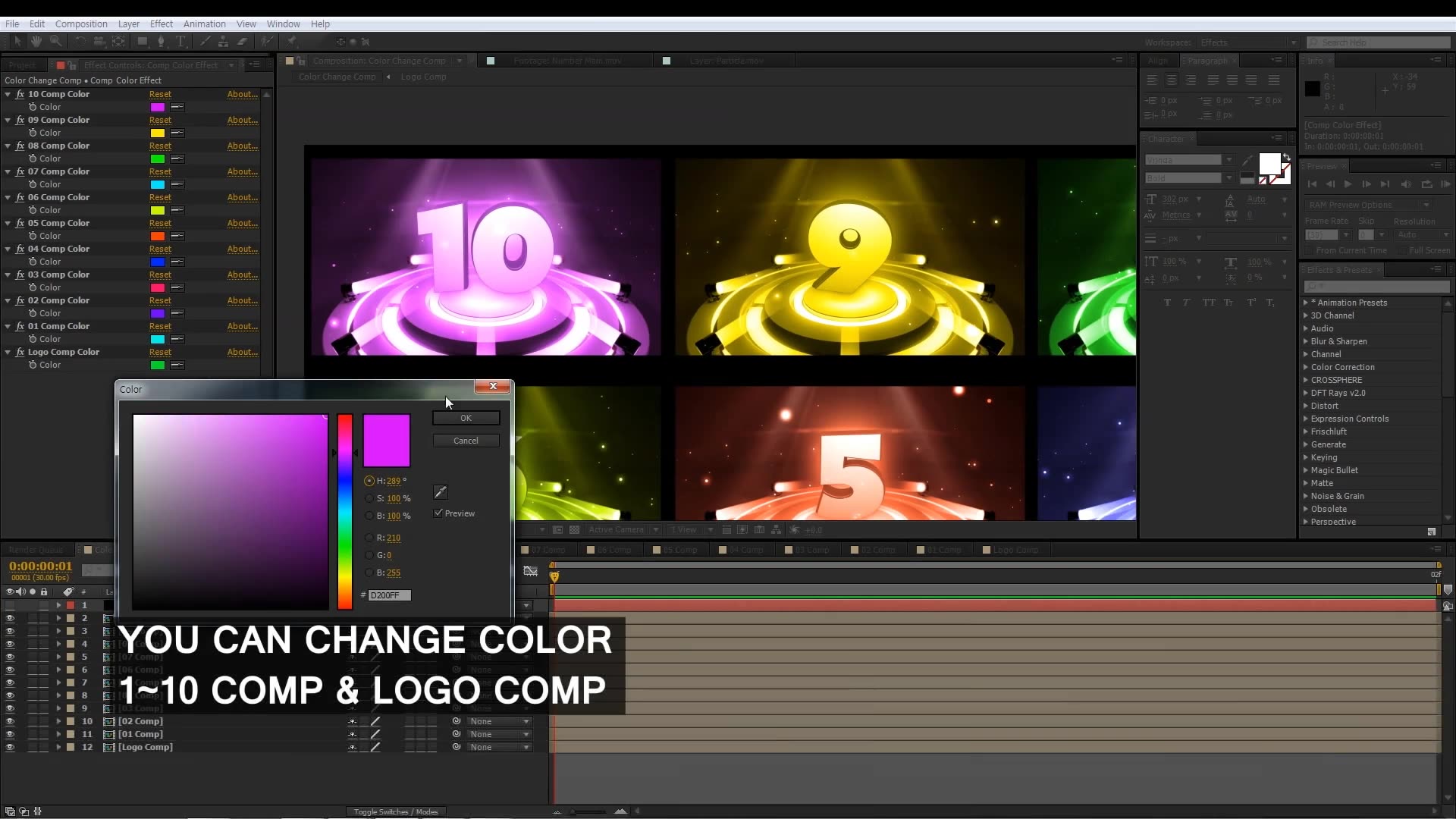 Colorful Countdown Videohive 23993333 After Effects Image 11