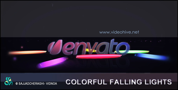 colorful falling lights - Download Videohive 3486686