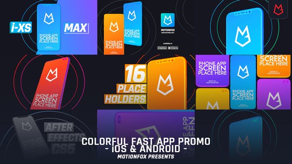 Colorful Fast App Promo iOS & Android Device - Download 23536852 Videohive