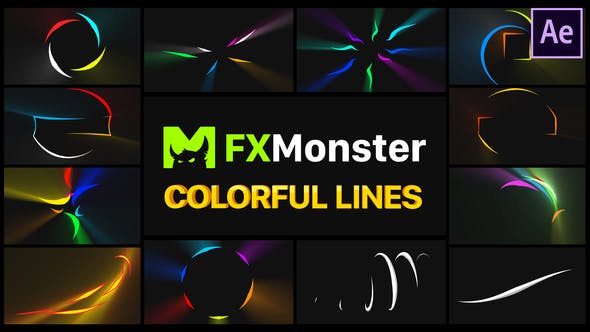 Colorful Flying Lines | After Effects - Download 29216984 Videohive